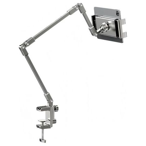 Supporto per telefono rotante a 360° e regolabile, supporto da scrivania in metallo per comodino e dormitorio, visione a mani libere per guardare video e programmi televisivi (1/5)