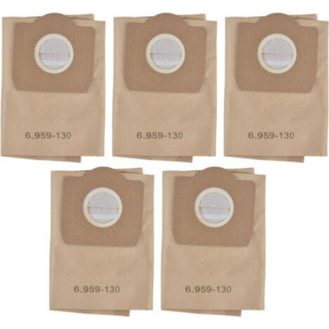 5 pièces sac à poussière pour aspirateur accessoire pour aspirateur Karcher 6.959‑130.0 WD3200 WD3300 WD3500 (1/4)