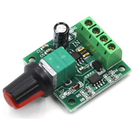 FENOPLASTICA2 Pcs DC 1.8V‑12V 30W 2A PWM Basse Tension Moteur Contrôleur De Vitesse Commutateur Régulateur De Tension Réglable Pilote Commutateur avec Bouton De Contrôle De Vitesse pour Ventilateur Po (1/4)
