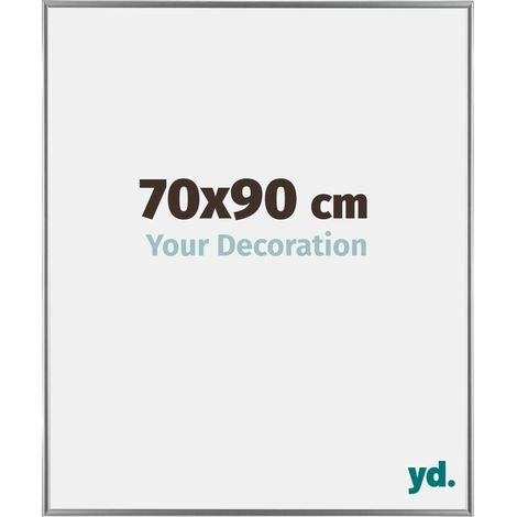 yd. - Cadre photo 70x90 - Argent Brillant - Plastique - Evry
