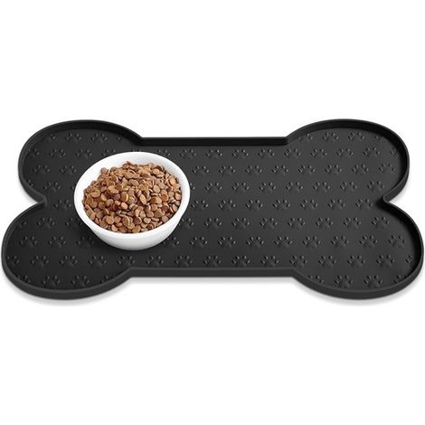 Alfombrilla de silicona antideslizante para comer para perros,Alfombrilla de alimentación impermeable,También apta para gatos,Marrón claro (1/5)