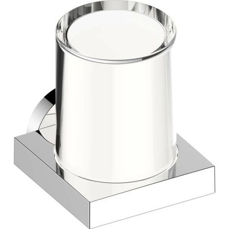 KEUCO Lotion-Spender Metall verchromt und Kristall-Glas, Inhalt nachfüllbar ca. 180ml, Seifenspender für Bad und Gäste-WC, Wandmontage, Edition 90 (1/5)