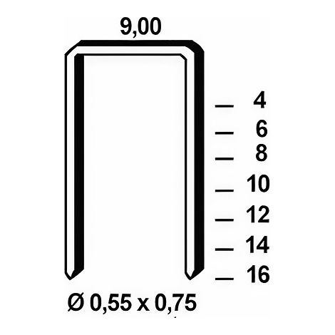 SCAB Agrafes Type 71/3G Inox A2 - x 10000 - 10 mm