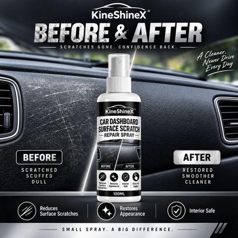 KineShineX Auto-Armaturenbrett-Kratzerreparaturspray 100 ml Mittelkonsolen-Kunststoffverkleidungs-Kratzerreparaturspray (1/5)