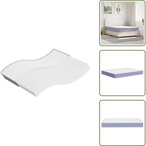 The Living Store Matelas en mousse moyennement doux 160x200 cm - Matelas Mousse - Matelas Confortable - Matelas Livraison Rapide - Matelas Double Face - Matelas Pas Cher