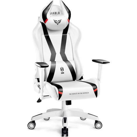 Diablo X-Horn 2.0 Gaming Stuhl Computerstuhl ergonomischer Bürostuhl Gamer Chair Schreibtischstuhl Weiß: King Size (1/5)