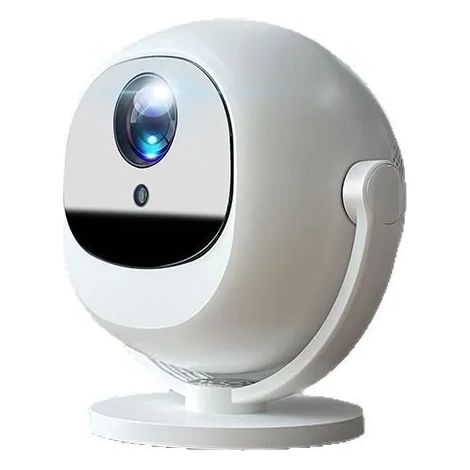 Projecteur rotatif à 360° (blanc), écran de projection sans fil haute définition pour la duplication d'écran de téléphone portable (1/5)