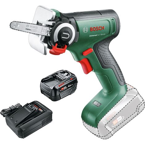 Bosch 06033D5200 UniversalCut 18v Mini Saw Chainsaw + 4AH Battery Kit