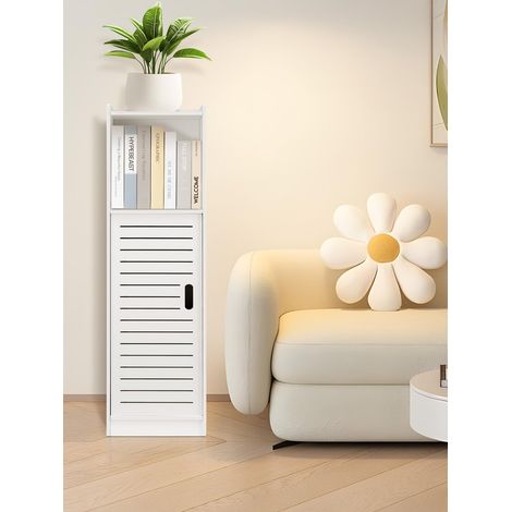 3 Tier Bathroom Storage Cabinet Floor Standing Display Cabinet Home Storage Furniture Organizer Unit for Office Living Room Kitchen Entryway White (Three-Layer) (1/5)