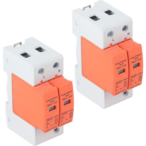 Parafoudre 2P 420V RMU1-C40, Protection contre surtensions AC 40A, Disjoncteur domestique, Lot de 2 (1/5)