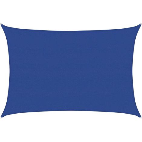 Vela Parasole Telo Ombra Parasole a Vela 160 g/m² Rettangolare Blu 5x6 m in HDPE (1/5)