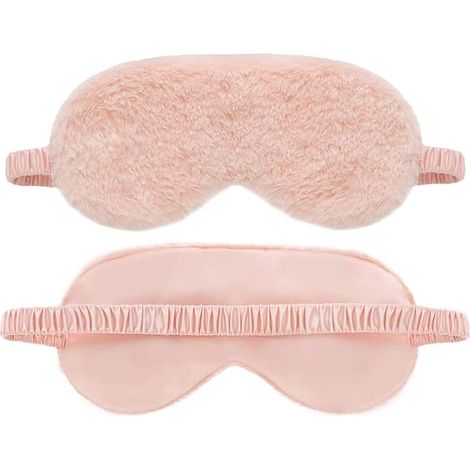 Masque de sommeil lapin en peluche, masque de sommeil en soie occultant pour les yeux, masque de voyage avec élastique (1/5)