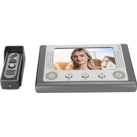 Système d'interphone vidéo filaire 7 pouces, Kit de sonnette de porte-téléphone, Support de surveillance, déverrouillage de Vision nocturne IR, prise ue (1/5)
