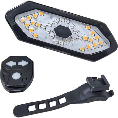 Luce posteriore per bicicletta con funzione lampeggiante, luce posteriore per bicicletta con telecomando wireless, ricaricabile tramite USB con 5 modalità e impermeabile, luce posteriore per biciclett (1/5)