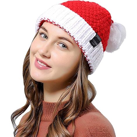 de Bonnet Noël unisexe en tricot chaud pour l'hiver (1/5)