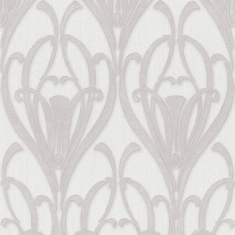 BRICOFLOR Papier peint Gris|Blanc Couloir Chambre (à coucher) Salon - 10,05 x 0,53 m (1/5)