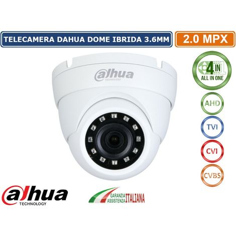 DAHUA HAC-HDW1200M-S4 TELECAMERA IBRIDA 4 IN 1 AHD CVI TVI CVBS 2MPX 3.6MM IP67 IR LED 30 METRI (1/2)
