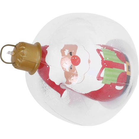 Boule de Noël Gonflable Lumineuse de Décoration de Jardin Extérieure avec LED Ornement Festif pour Fêtes (1/5)