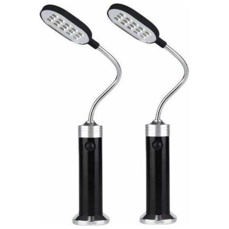 Lampes pour Barbecue Base MagnéTique LéGèRe pour Barbecue - Col de Cygne Flexible Une 360 DegréS Lot de 2 (1/4)