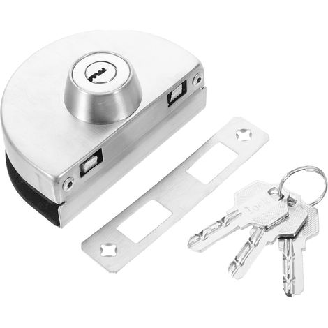 Serrure ronde en acier inoxydable 201 pour porte vitrée (1/5)