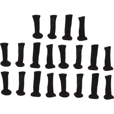 Housse de Protection pour pieds de Table, 20 pièces, feutre épais en Silicone, pour meubles, pieds de chaise, protecteur de sol, noir pur