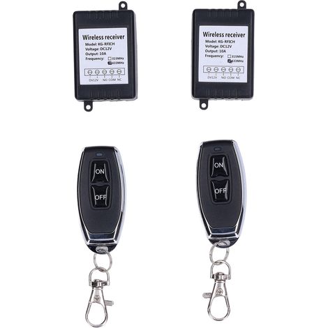 Module Relais Avec Télécommande 1 Canal, Interrupteur Sans Fil Codage Auto, Portée 100 M, DC 12V, Contrôleur Pour Éclairage (1/5)
