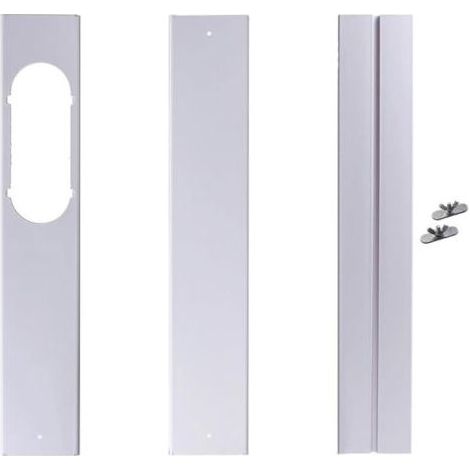 Kit de Fenêtre pour Climatiseur Portable, avec Coupleur Universel Panneau en PVC Renforcé Réglable Joint de Fenêtre Kit d'Aération de Fenêtre AC pour Coulissante pour 10cm Tuyau d'Échappe (1/5)