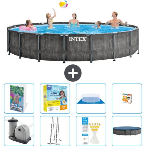 Prism Frame Pool Rund - 549x122 cm - 9-teilig S529