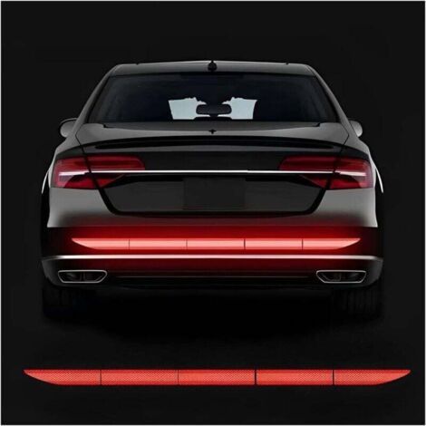 3pcs Autocollants Réfléchissants pour Coffre de Voiture, Autocollants de Voiture Réfléchissants Coffre Sécurité D'avertissement, Autocollant de Sécurité Universel Coffre Voiture(Rouge)