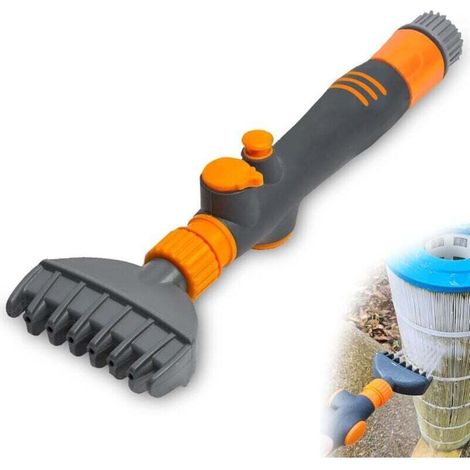 Green Mobility-Brosse de nettoyage pour cartouche de filtre de piscine durable pour enlever les débris et la saleté du filtre de piscine, outil de nettoyage pour piscine, spa, jacuzzi (1/4)