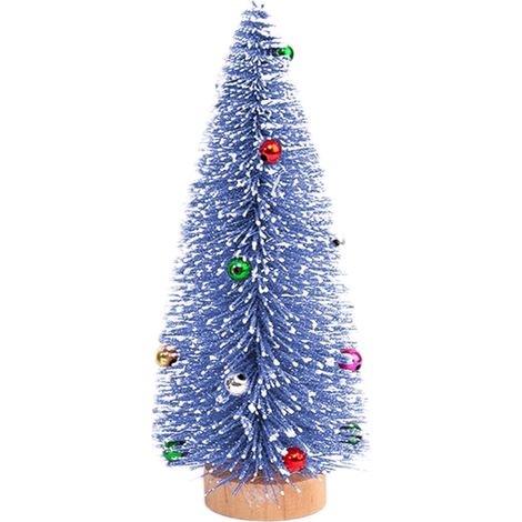 Arbre De Noël Miniature - 30 Cm - Base En Bois - Décoration De Bureau Et Intérieur - 1 Pièce (1/5)