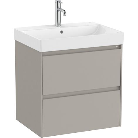 Pack Unik mueble de 2 cajones + lavabo ONA - ROCA Color: Gris arenado