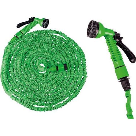 TRADE SHOP - Tubo Acqua Giardino Estensibile Da 15 A 45 Metri Flessibile Con Pistola 6626006 -