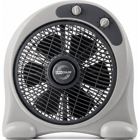 Ventilateur de bureau de 40 watts avec minuterie et 3 vitesses, fonctionnement silencieux, 6 pales, format compact, seulement 25 cm de diamètre. (1/5)