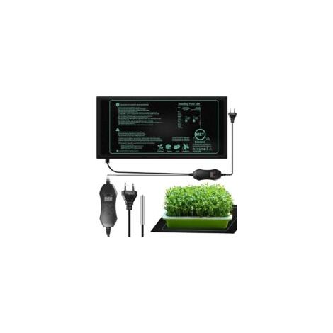 Tappetino riscaldante per piantine, 25 cm x 52,5 cm, 50 W, impermeabile, ideale per la germinazione dei semi in serra, con grado di protezione IPX4 - Crezuo
