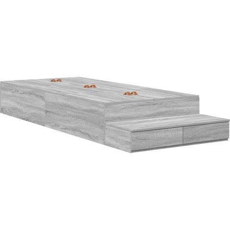 Maison Exclusive - Cama con almacenamiento Gris Sonoma 75 cm Made