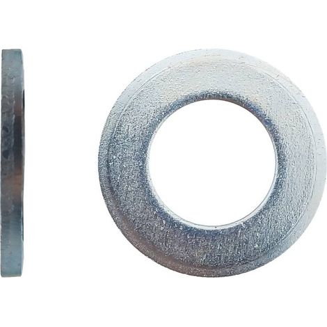 200 Rondelles Plates Moyennes M10 mm - NFE 25513 - Zingué blanc - D-Work
