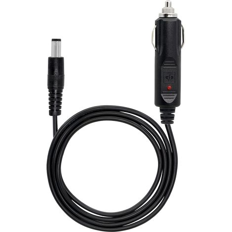 Chargeur de Voiture 12V DC Cordon d'alimentation 18 AWG 5,5 mm x 2,5 mm DC vers Prise Allume-Cigare mâle pour Appareil Photo, CCTV, câble Allume-Cigare pour réfrigérateur de Voiture (1,5 m) (1/5)