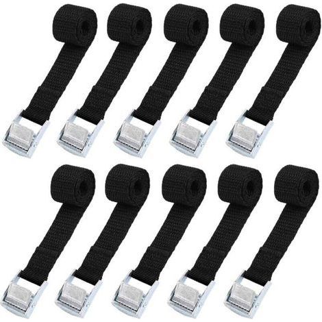 10pcs 2×39cm Tie Down Strap Fastener Set for Motorcycle/Car/Bike Door Securing Straps Max Load 500kg (1/5)