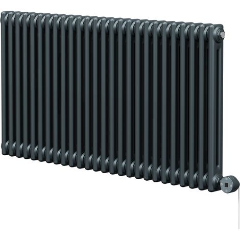Wholesale Domestic Colosseum Anthracite 600mm x 1164mm Horizontal Digital Thermostatic Electric Double Column Radiator (1/5)