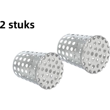 Filtre pour siphon de sol en 2 parties - Insert de siphon latéral en acier inoxydable 304 - Convient aux siphons de balcon et de toit - Anti-obstruction et anti-rongeurs - 50 tubes [mécaniques] - Arge (1/5)