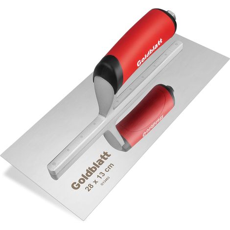Platoir à Enduire Inox 280 × 130 mm, Truelle de Lissage Construction Rivetée Robuste, pour Plâtre, Enduit, Mastic, Béton et Cloisons Sèches (1/5)