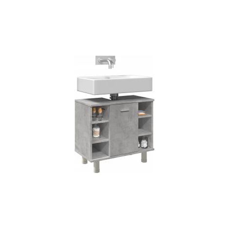 Armoire de salle de bain Gris béton 60x32x53,5