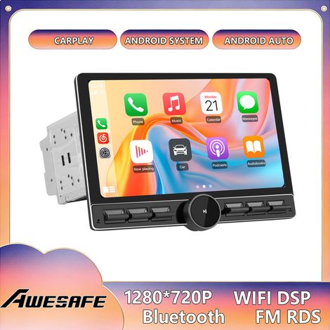 AWESAFE Radio de Coche 2 DIN Android 13 Universal Modelos de Coches Pantalla de 10.6'' con GPS CarPlay Android Auto 4G WiFi 4GB+64GB (1/5)