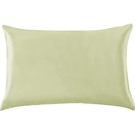 Taie d'oreiller en soie - Taie d'oreiller - Taie d'oreiller 50 x 80 cm - Taie d'oreiller en soie de mûrier - Taie d'oreiller pour la maison - Taie d'oreiller 50 x 80 cm - Verte - Soie (1/4)