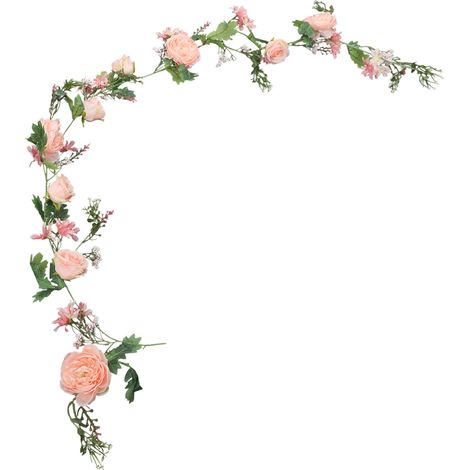 Lot de 6 guirlandes de fleurs artificielles rose, guirlande de roses en tissu soie, décoration pour arche de mariage, centre de table, jardin et balcon, 1,8 m (1/5)