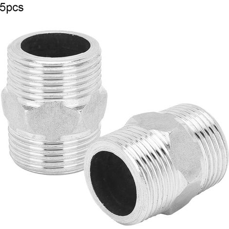 Raccord hexagonal mâle G3/4 à mâle G3/4 en acier inoxydable pour tuyauterie filetée