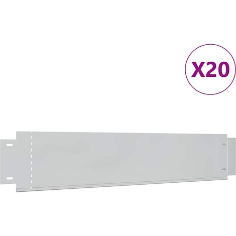 Clôture de pelouse 20 pcs Acier galvanisé 100x20 cm CFW51133 (1/5)