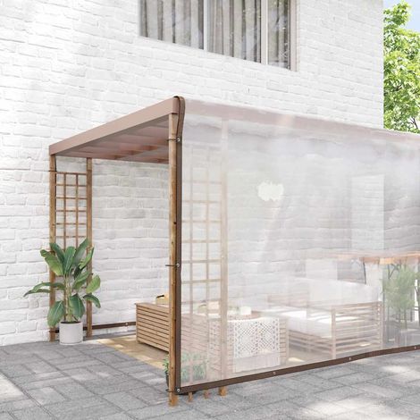 Bâche de protection Bâche transparente avec œillets 8x8 m polyéthylène CFW35836 (1/5)