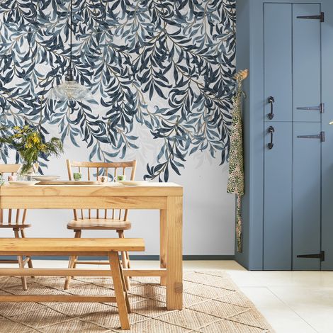 Papier peint panoramique William Morris Willow Bough Blue 400 x 250cm Bleu (1/5)